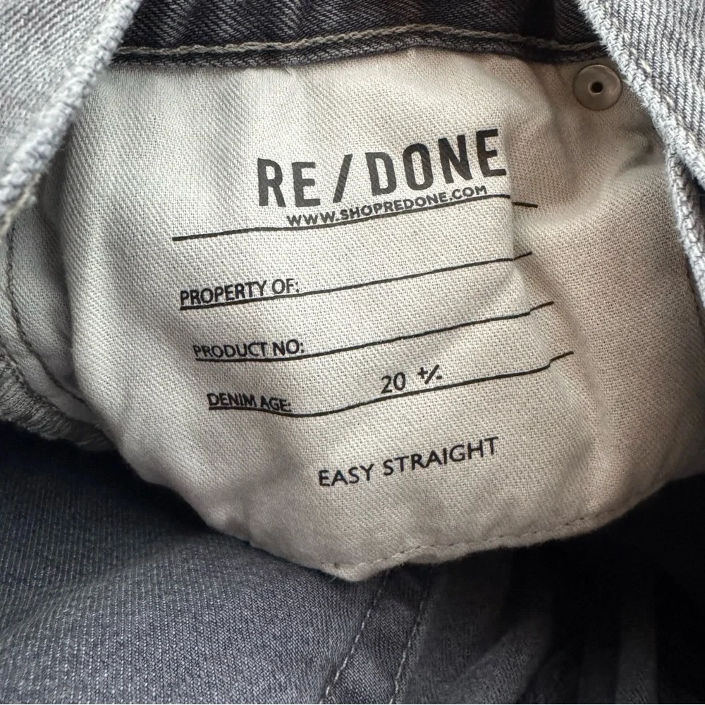 Levi's Re/Done Gray Easy Straight Button Fly Denim Jeans